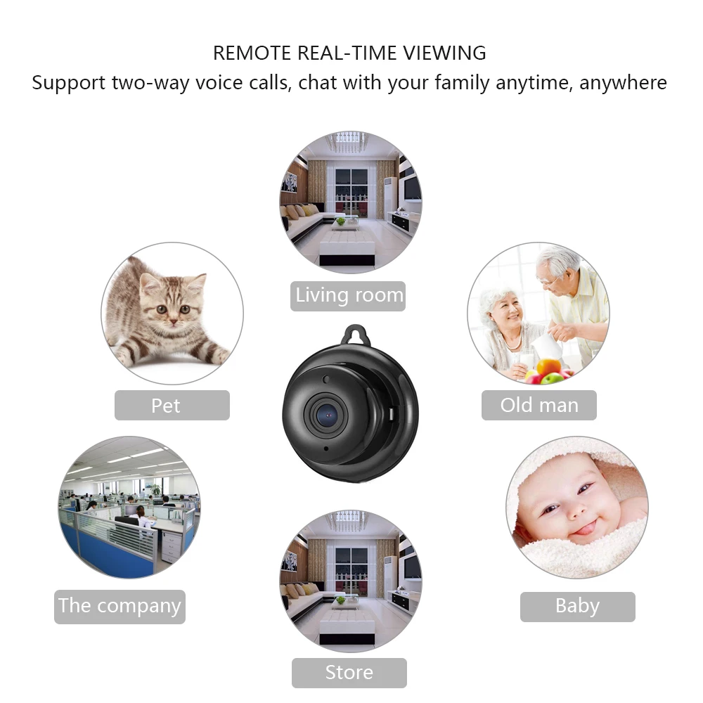 Мини Wifi HD V380 IP камера детский монитор беспроводной CCTV инфракрасный ночное