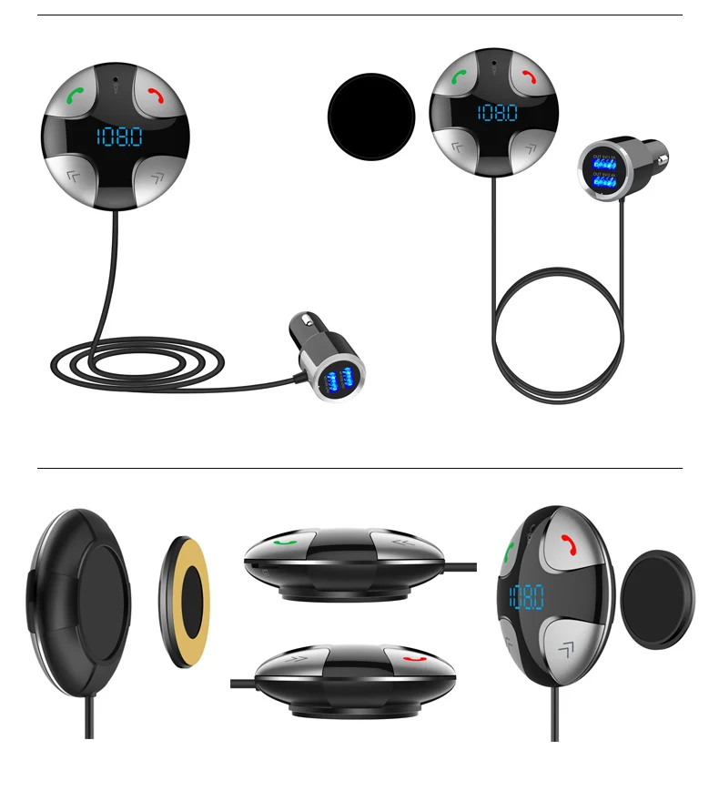 Автомобильный комплект MP3 плеер беспроводной Bluetooth fm-передатчик USB поддержка SD Tf карта ЖК-дисплей USB Автомобильное зарядное устройство для iPhone и Android