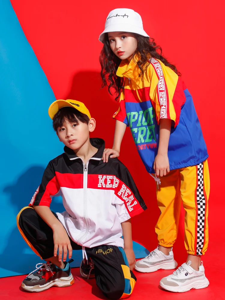 Бальная куртка с коротким рукавом для девочек штаны бега Одежда танцев Детские