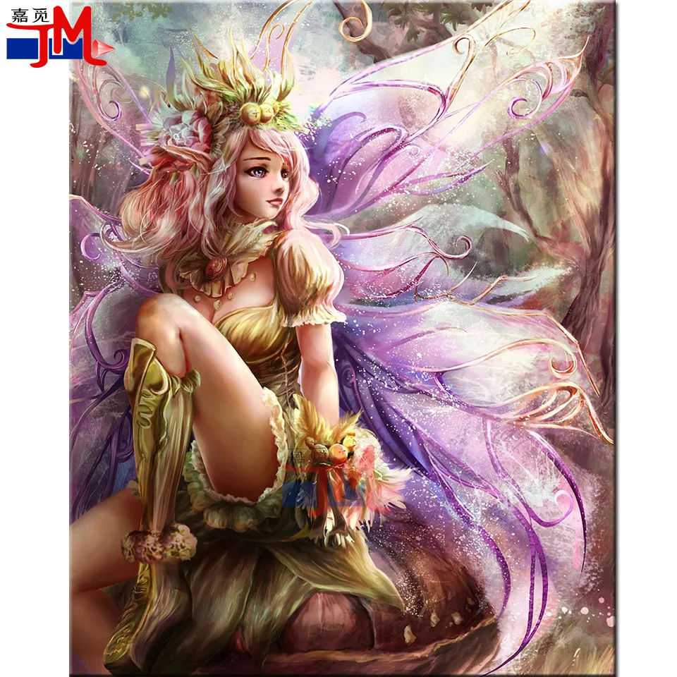 Фэнтезийная сказка искусство мозаика Бабочка эльф 5d алмазная живопись полная