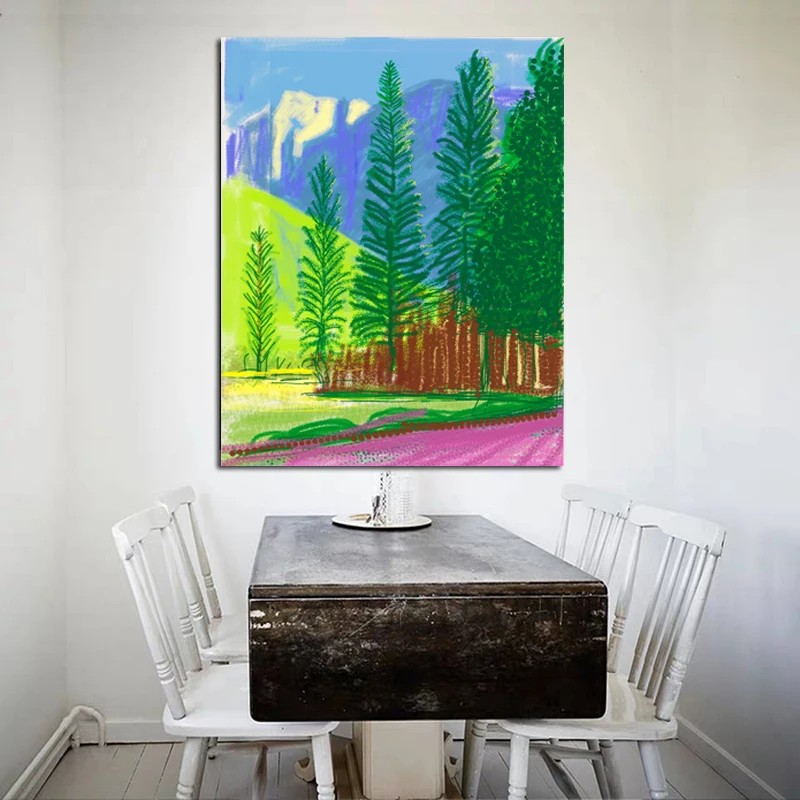 Давид хокни пейзаж Настенная картина холст постеры принты современная живопись