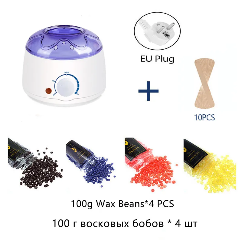 

Electric Wax Melter Hair Removal Depilation Set Machine Wax Heater Hair Removal Waxing SPA for Men and Women Family Waxing Set