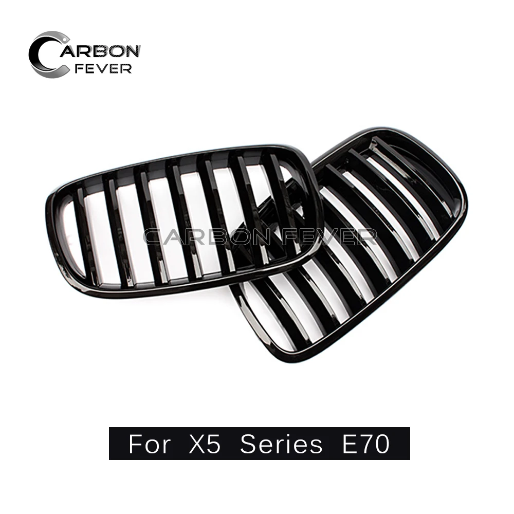 Передняя часть ABS 1 Slat Grill для BMW X5 2007 2013 X6 2008 2014 E70 E71 бампер почек Girlle внешняя