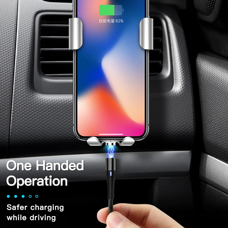Магнитный кабель KUULAA Micro USB C 3A адаптер для быстрой зарядки iPhone Samsung XiaoMi зарядный Type