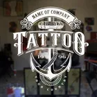 Настенная Наклейка для тату-студии, Настенная Наклейка для салона, персонализированная Наклейка на окно для тату-магазина, съемная художественная роспись JH578