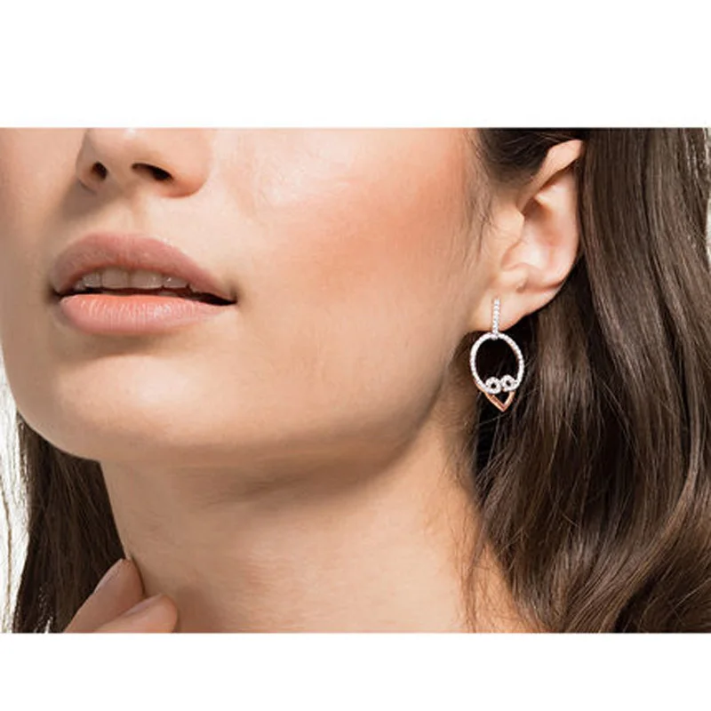 Женские серьги в форме сердца PANDOO модные романтические из стерлингового серебра