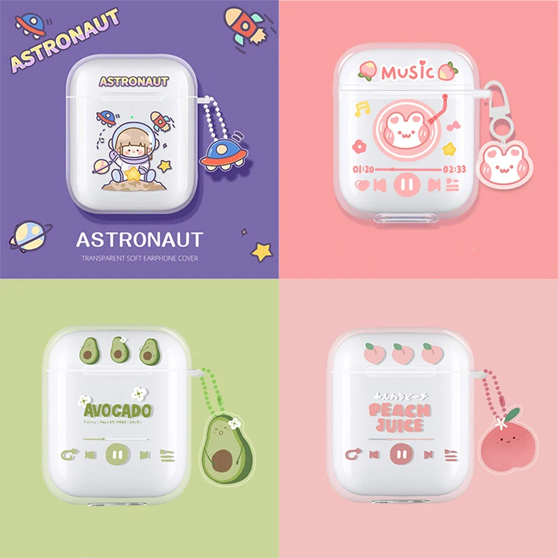 

Cute Case For AirPods 2 1 Case 3 Cover Wireless Bluetooth headphones Transparent TPU Soft Cover For AirPods Pro 3 2 Funda Capa