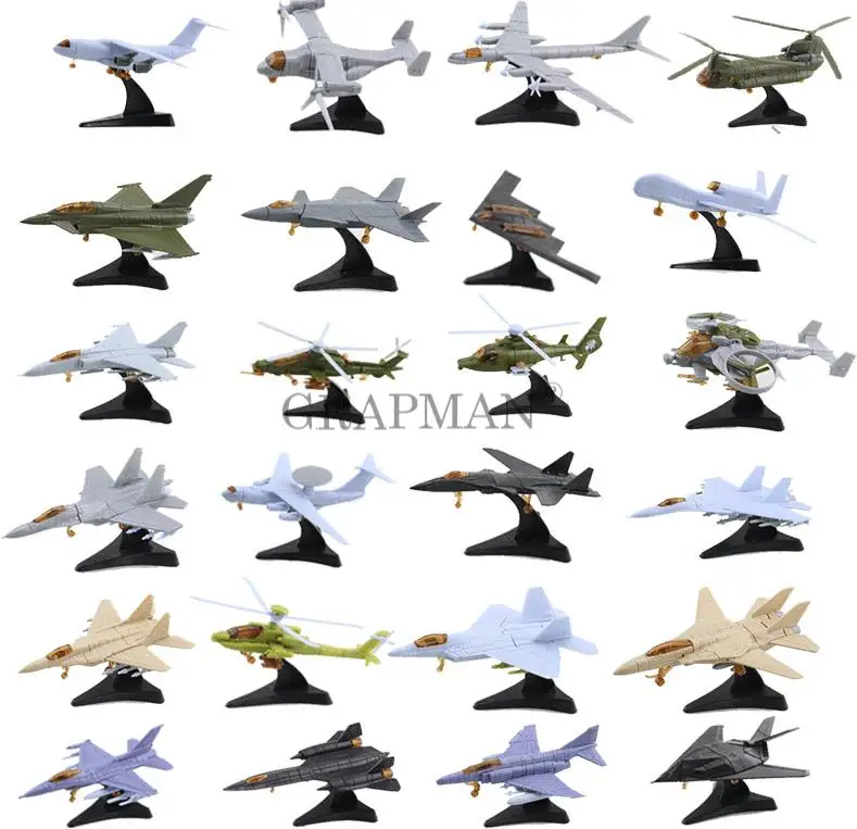 4D Собранный мини-истребитель F22 SU33 MIG29 Апач Скорпион военная модель наборы