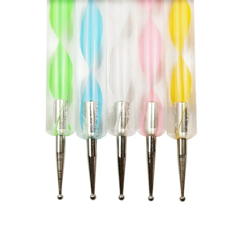 5 шт. упак. Профессиональный инструмент для дизайна ногтей 2 сторонняя ручка