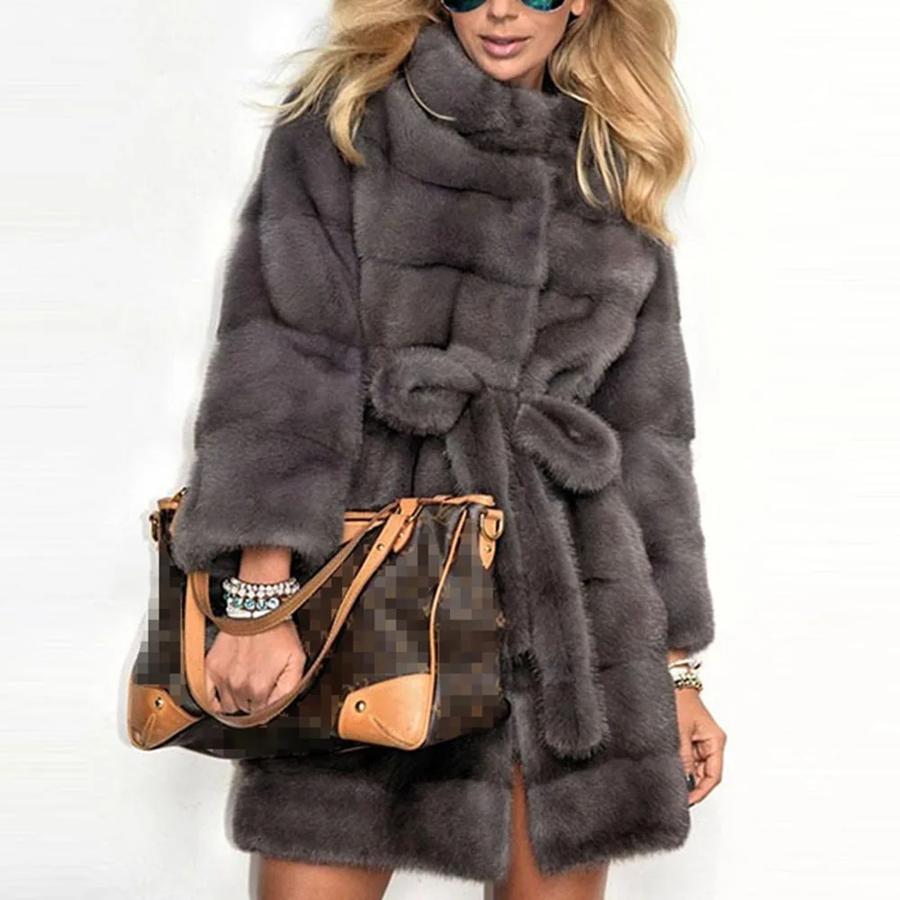 

2020 Fleece Faux Fur Jacket Coat Warm Fluffy Plush Plus Size Teddy Coats Winter Women Overcoat Elegant Streetwear Outerwear