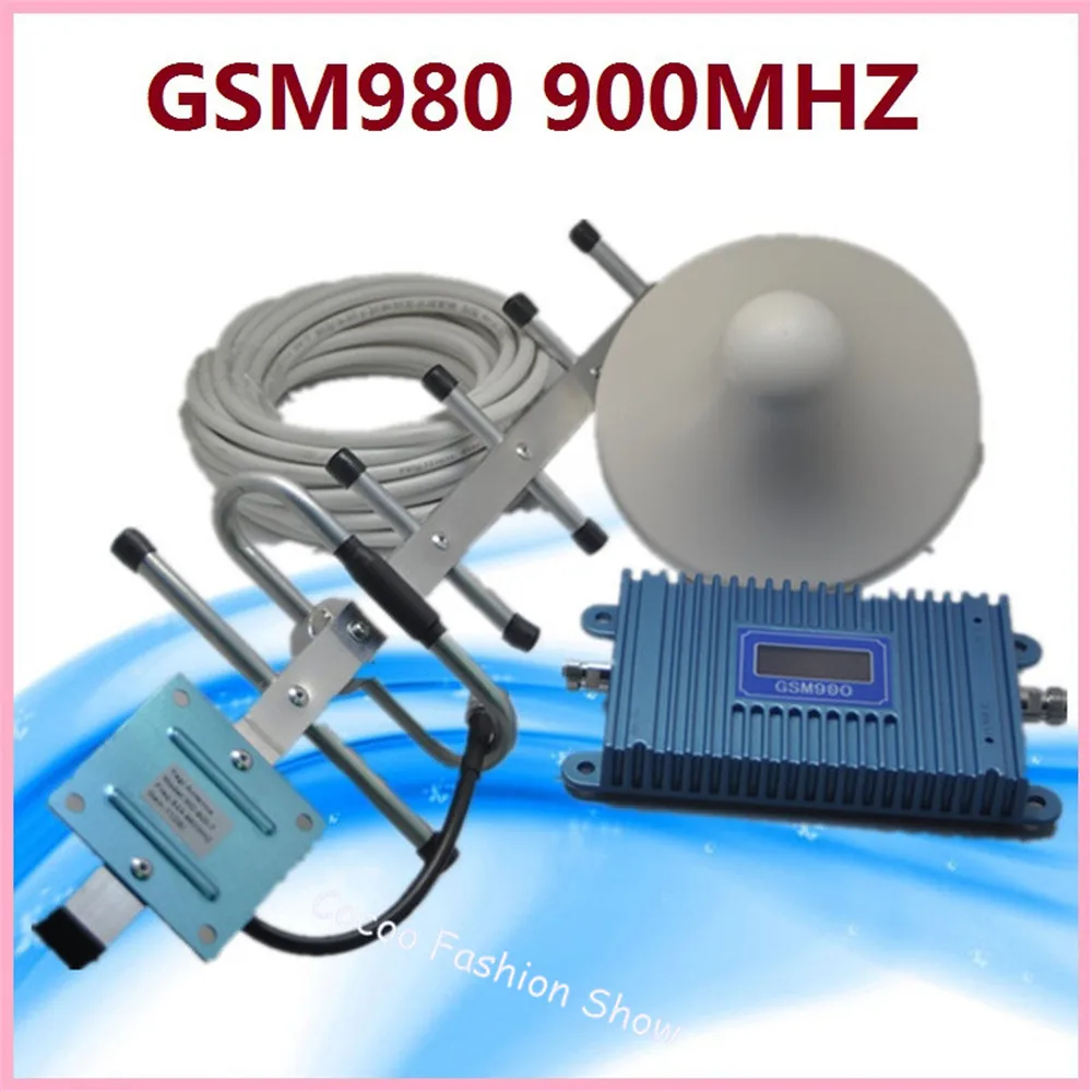 ZQTMAX GSM усилитель сигнала 2G Сотовый мобильный GSM900 ретранслятор с 13dBi Yagi антенна + omni