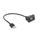 Удлинительный кабель USB на приборную панель автомобиля, 2.0 портов, строгие стандарты качества, отличный пластиковый адаптер для Toyota