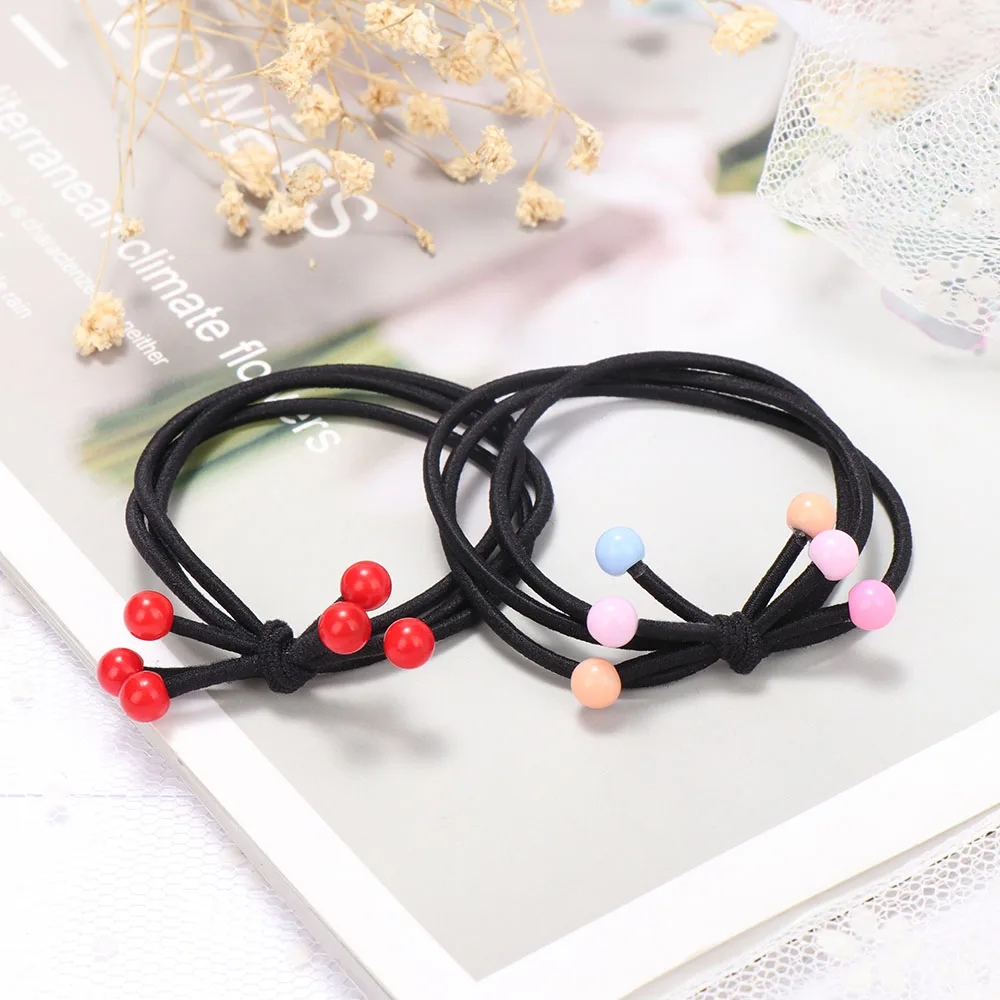 Женская резинка для волос с вишневым хвостиком эластичная лента 5/1 шт.| |