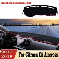 car dashboard carpet anti uv non slip mat for citroen c5 aircross 2017 2018 2019 center console sun visor decoration accessories
