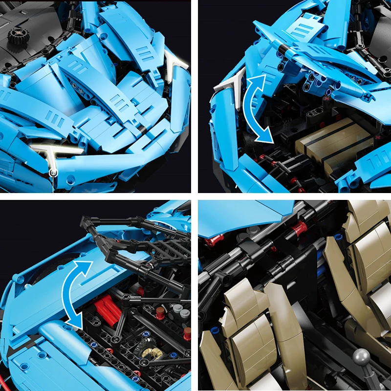 

New LepinBlock K98 Blue Lamborghining 3899pcs Compatible High Tech 42115 Buidling Blocks Bricks Educational Toys Gifts
