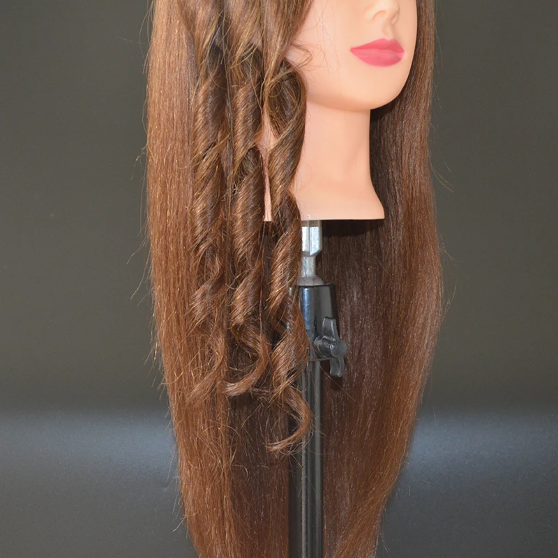 Голова для обучения натуральным волосам в виде животных 20 дюймов светильник