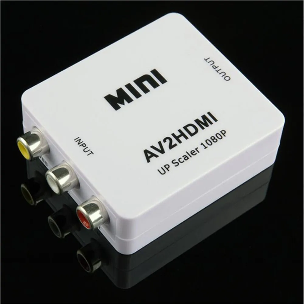 Мини AV в HDMI HD видео конвертер AV2HDMI поддержка 1080P RCA CVBS адаптер для ТВ PS3 PS4 DVD Xbox