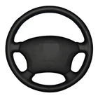 Искусственная кожа черного цвета для самостоятельной сборки Toyota Land Cruiser Prado чехол рулевого колеса автомобиля Sienna Hilux 4Runner Sequoia Highlander, 120