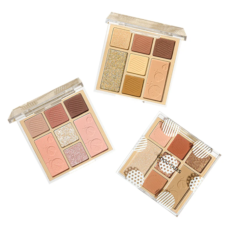 Палитра матовых теней для век 7 цветов Праймер водостойкие блестящие пигменты