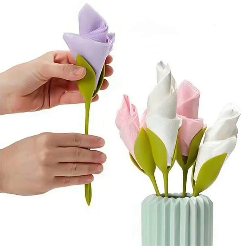 Creative Plastic Napkin Holder Party Household Gathering Paper Towel Holder Roll Buds Serviette Decoration Table Arrangements