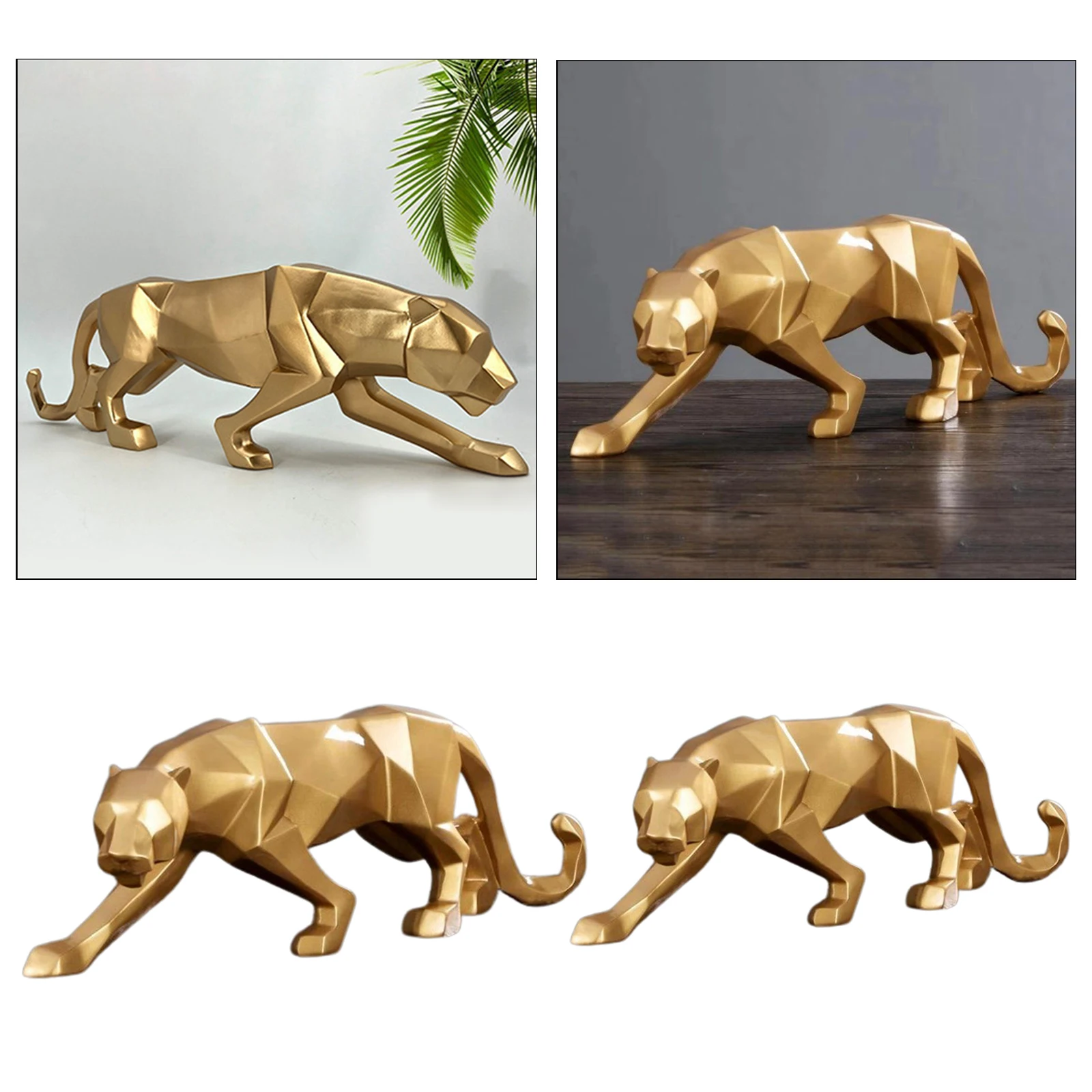 

Leopard Sculpture Ornament Figurine Home Office Decor Abstract Statue Resin