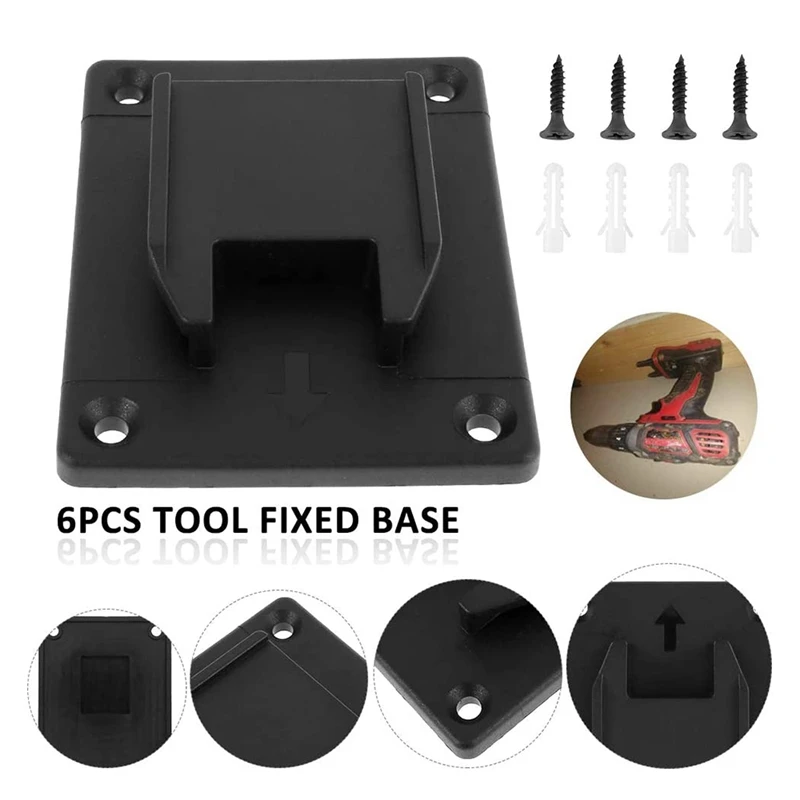 

6Packs Tool Holders with 24 Screws for Dewalt 20V Drill Mount Fit for Milwauke E M18 Tools