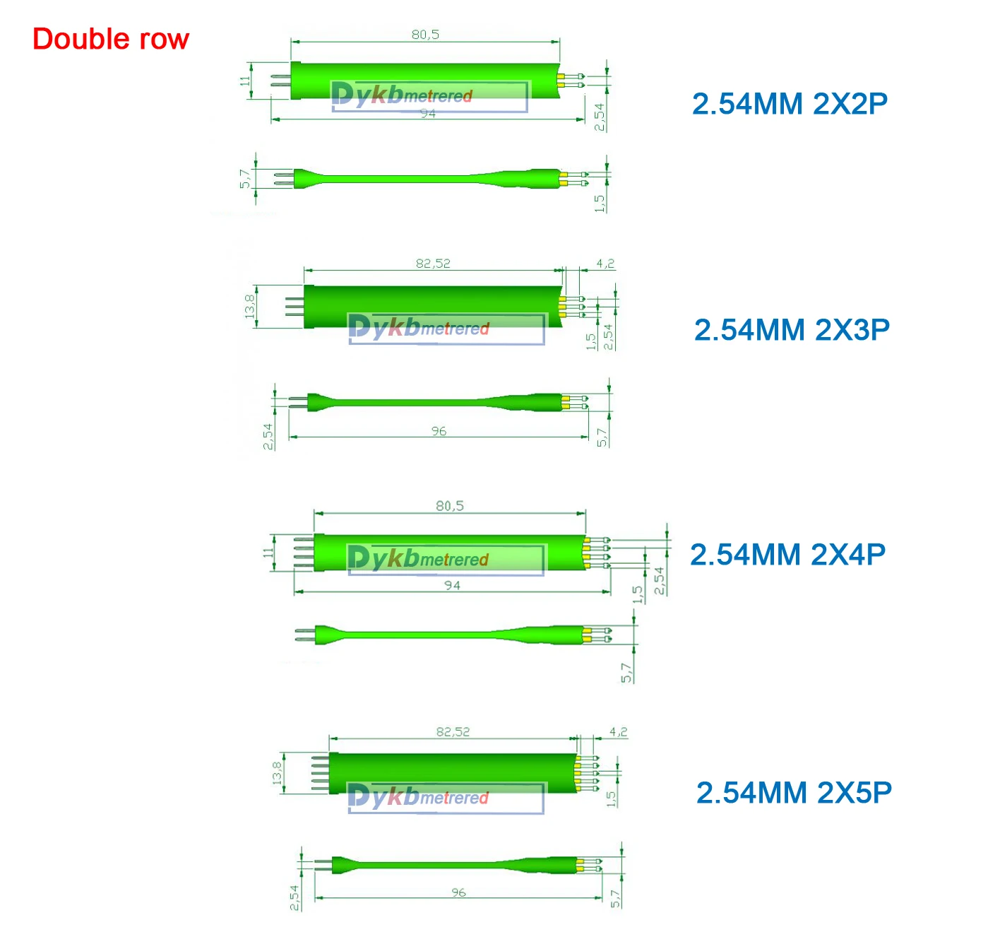 

2,54 2P / 3P / 4P / 5P / 6P / 8P PIN pin STM8SSTM32F STC ARM JTAG pin