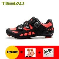 tiebao cycling sneakers road men professional carbon fiber road bike shoes self locking breathable superstar outdoor road shoes
