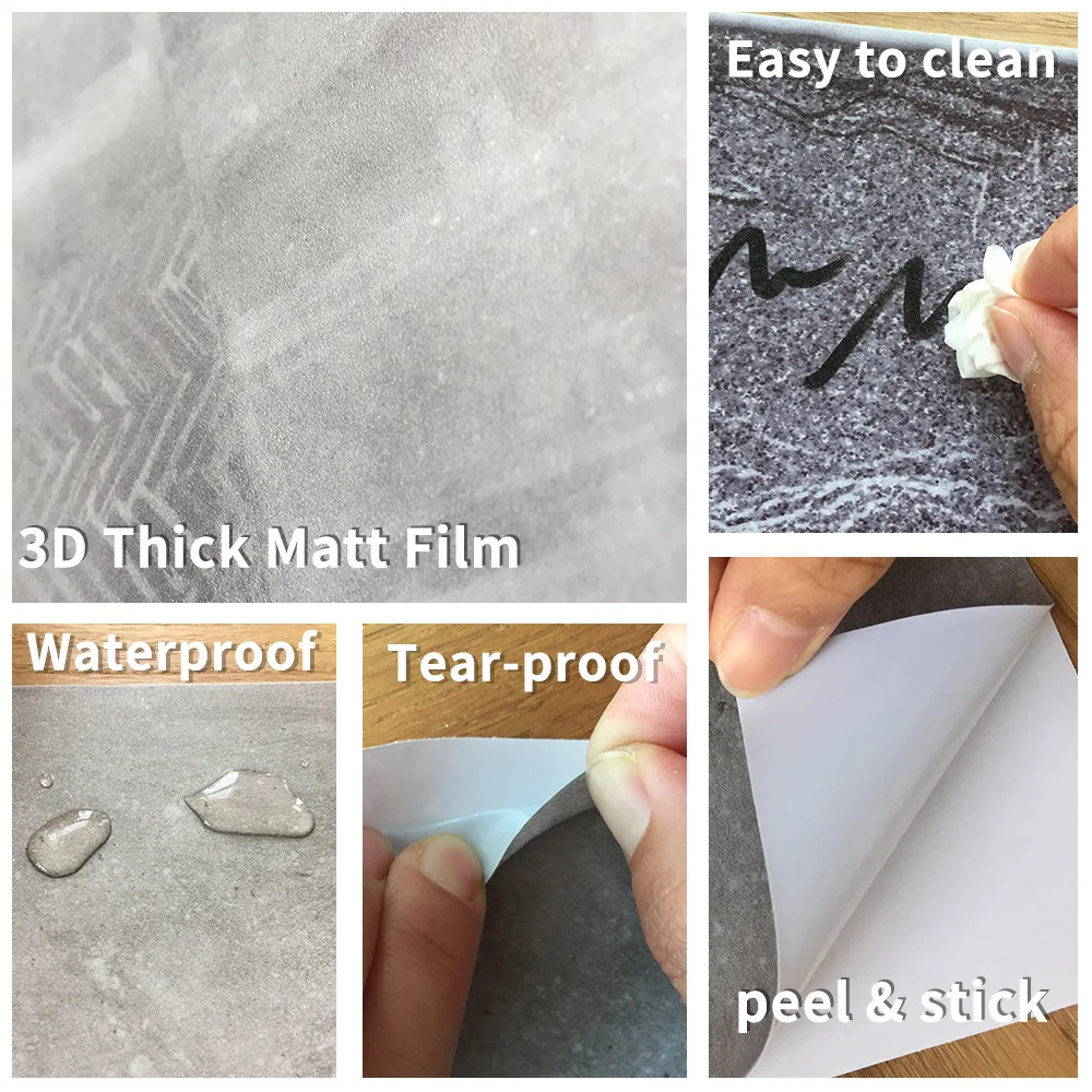 27pcs drak grey stone brick wall sticker self adhesive waterproof pvc floor stickers modern kitchen bathroom bedroom decor free global shipping