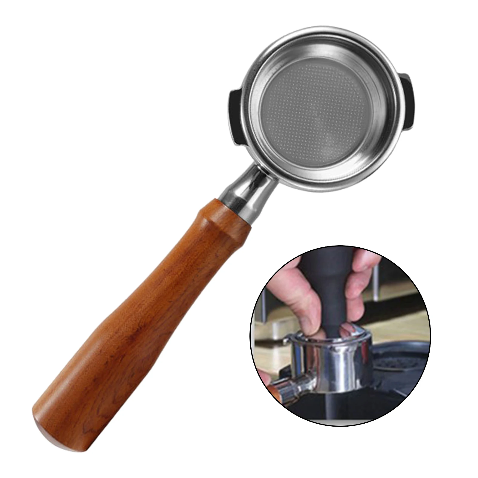 58 мм ручка для кофе без дна портативная кофемашина посуда фильтрующая корзина |