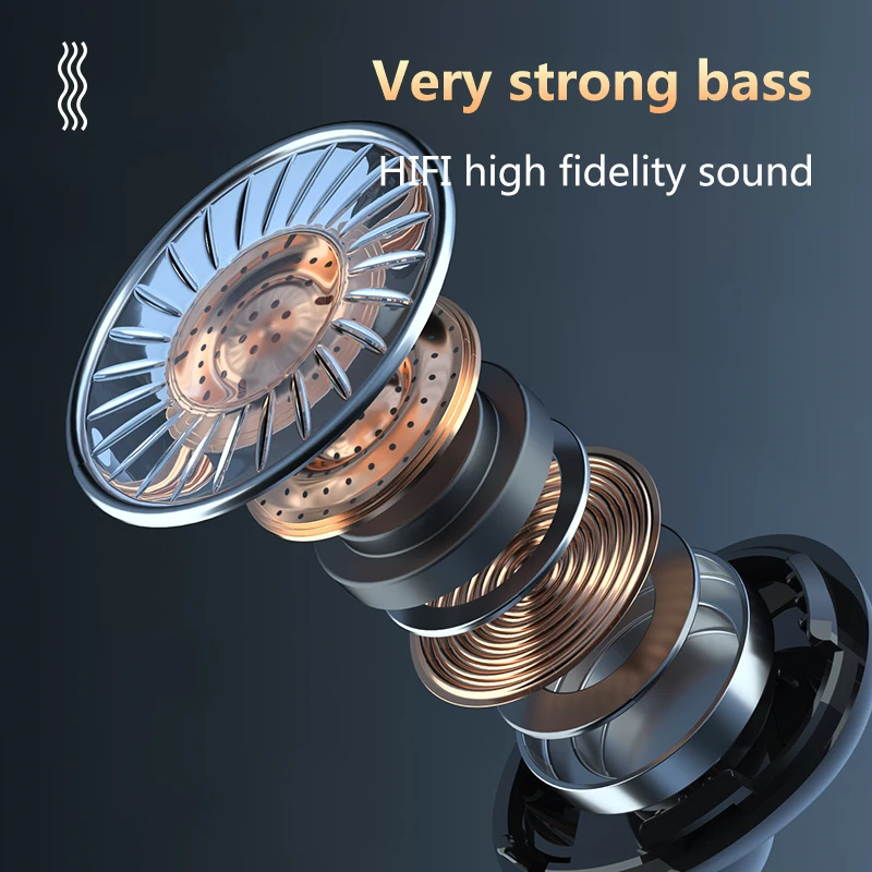 

TWS Bluetooth Wireless Headphone 9D Stereo Sports Bluetooth V5.0 Earphones LED Waterproof Earbuds Headsets with Dual Microphone