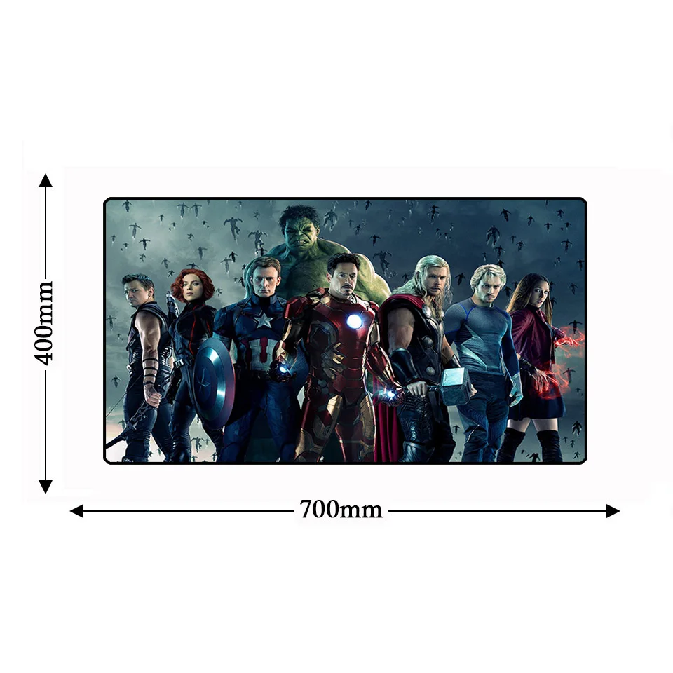 Большой Avengerse Infinity War компьютерный стол игровая компьютерная мышь «Железный человек» коврик Офисная Клавиатура ноутбук натуральный каучук нескользящий коврик для мыши