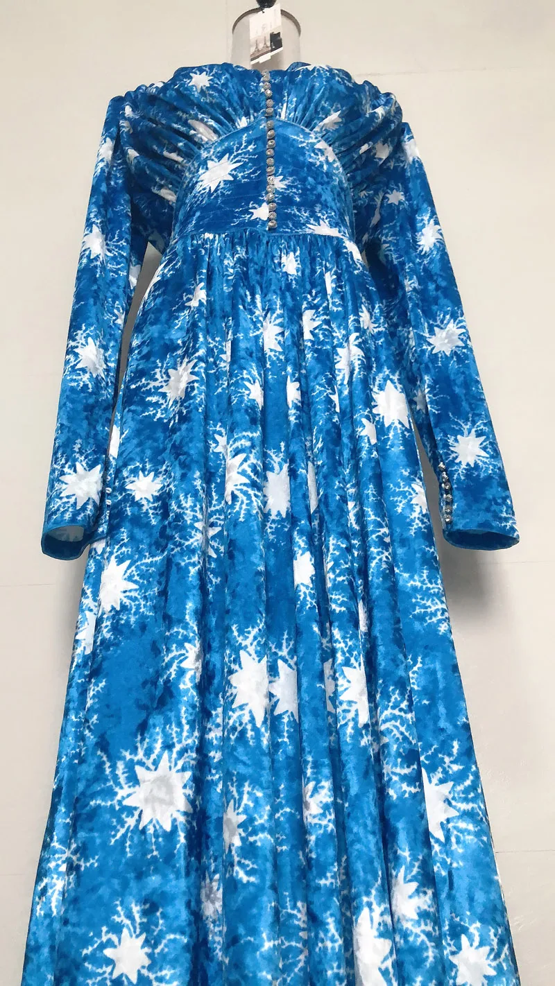 Tingfly 2020 подиумное дизайнерское бархатное платье с цветочным принтом роскошное