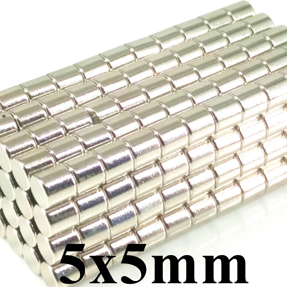 50 шт. 5x5 мм неодимовые мощные Дисковые магниты 5x5 N35 ndfeb супер постоянный магнит высокое качество 5*5 D5* 5 мм