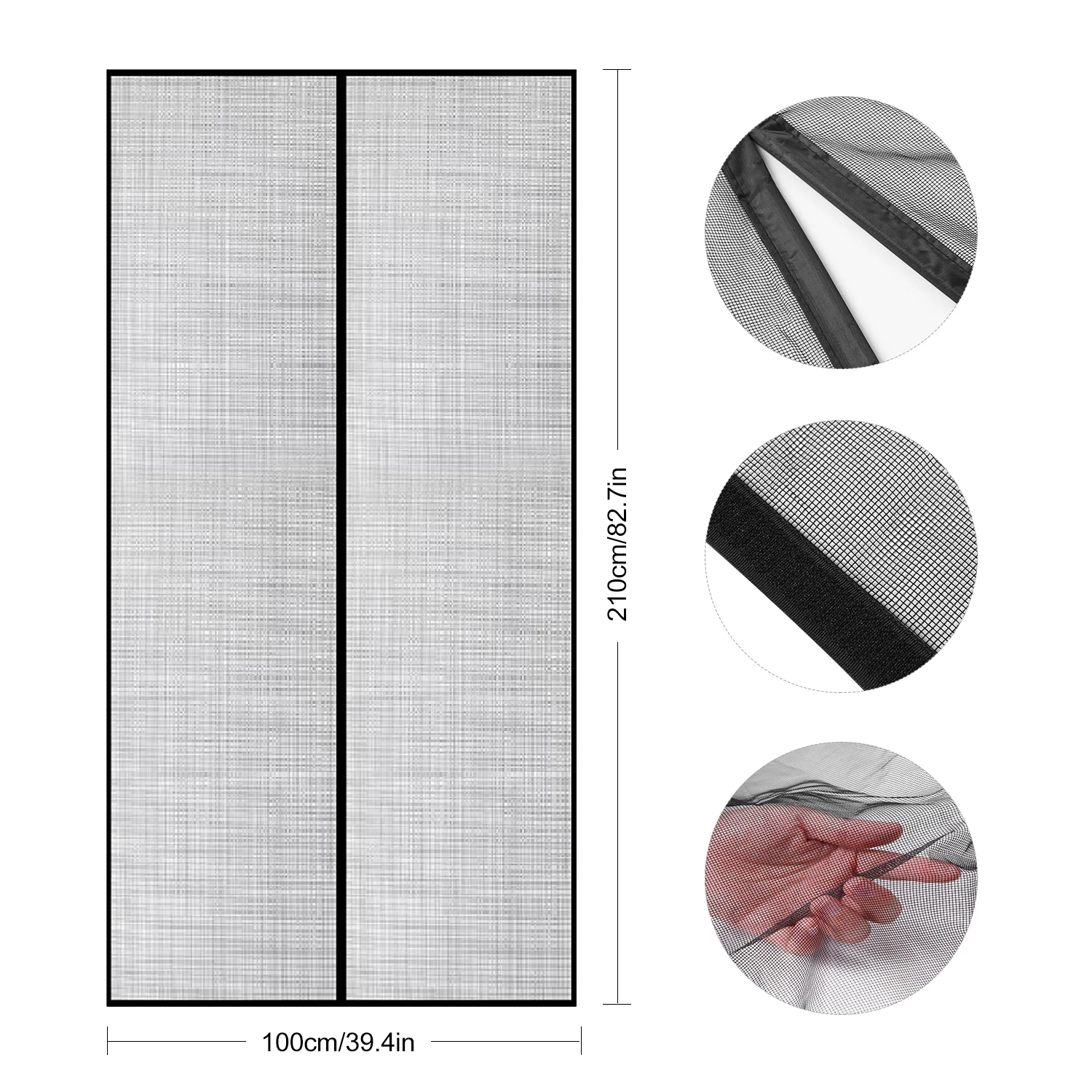 Магнитная летняя антимоскитная занавеска без рук с защитой от москитов
