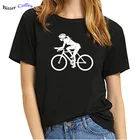 Новинка, спортивный женский велосипед, Женский велосипедный принт, большой размер, свободные модные повседневные Забавные топы в стиле хип-хоп, разноцветная Футболка, женская