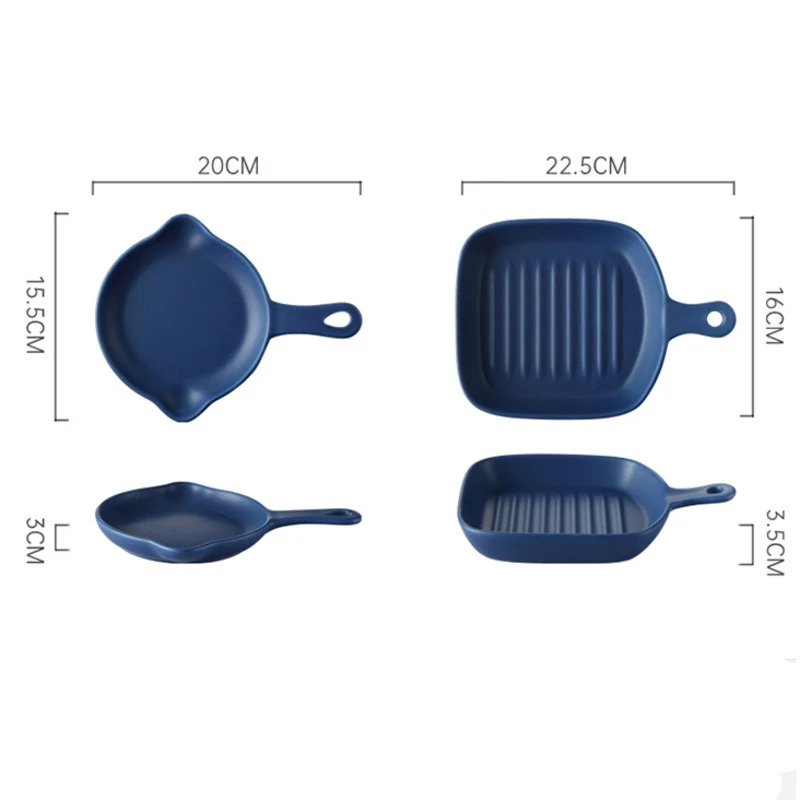Посуда для выпечки Кухонные сковороды круглая квадратная форма с ручкой