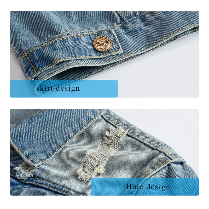 CYSINCOS Новая Осенняя джинсовая куртка с дырками мужские рваные ковбойские куртки