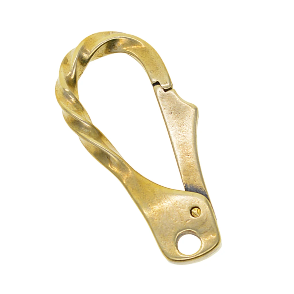 Латунные витой дизайн декоративные застежками Поворотный Крюк когтя брелок |