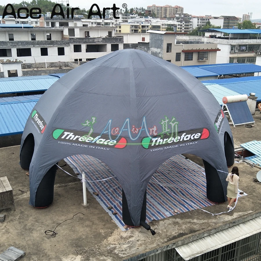 Гигантская надувная палатка 10 м в виде паука тентиж 8 ножек воздушный купол шатер