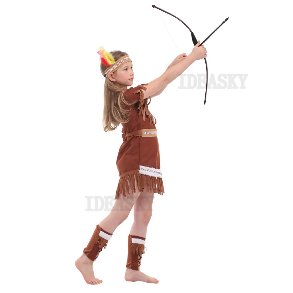 Детские костюмы на Хэллоуин маскарадный костюм принцессы из Индии охотничьей