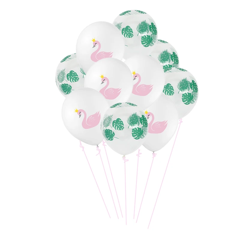 10 шт розовый и черный цвет размеры плюс: лебедь латексные шары с печатью