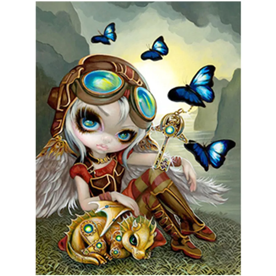 

5D Diy Diamond Painting Cross Stitch Animals &Cartoon Girl Full Square/Round Diamond Embroidery Gift Home Decor Mosaic Needlwork