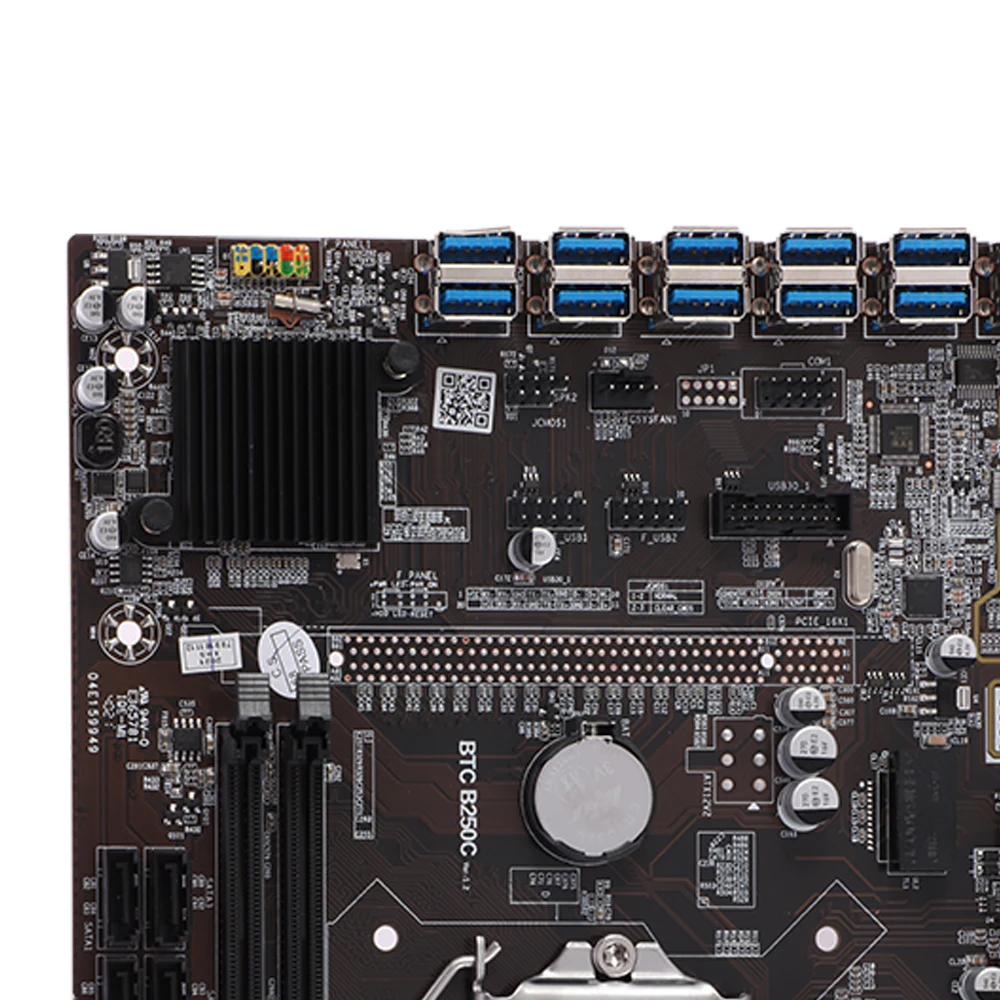 b250 btc mining machine motherboard 12 x usb 3 0 to pci e 16x graphics card slot ddr4 miner mainboard for lga 1151 cpu free global shipping