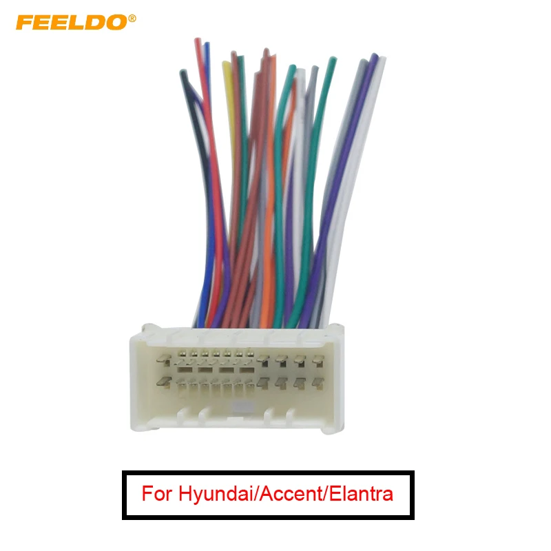 Автомагнитола FEELDO 1 шт. стерео-система с полным штырьком жгут проводов для Hyundai KIA