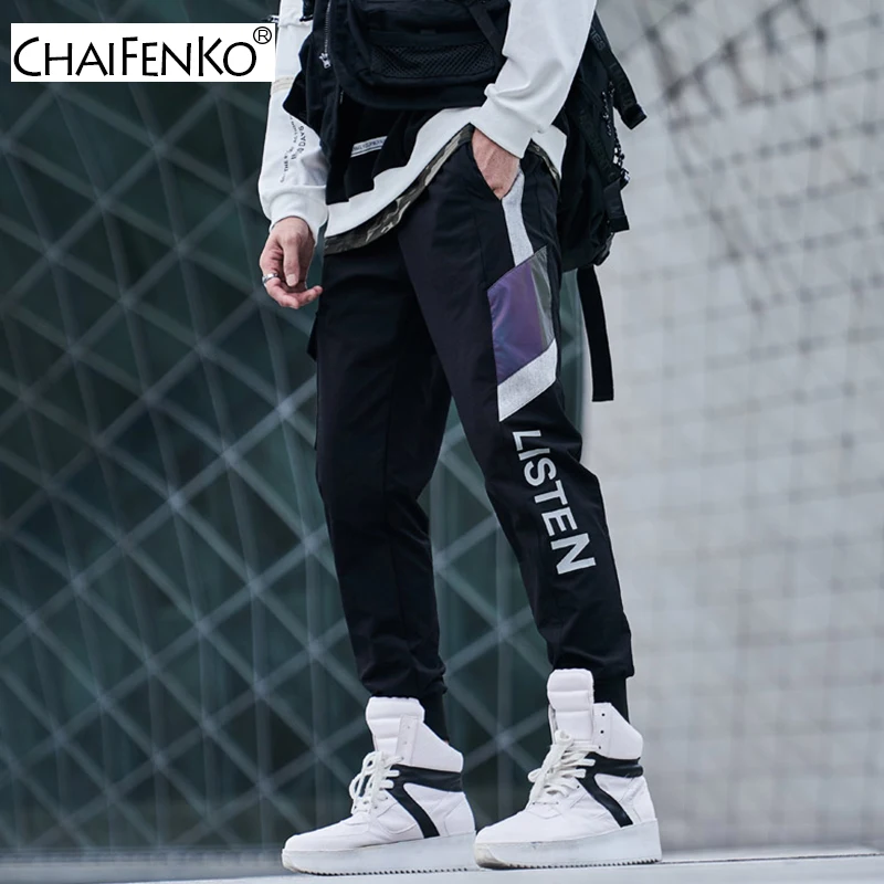 

CHAIFENKO Hip Hop Cargo Pants Men Fashion Harajuku Streetwear Men Pants Black Joggers Sweatpant Multi-Pocket Casual Harem Pants