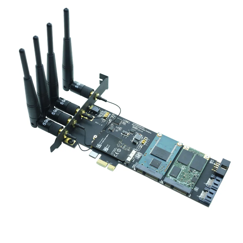 BCM94360CD BCM94331CD PCIe Wi Fi адаптер BT4.0 PCI E 1X USB аудио карточка SSD слот Поддержка Mac os для