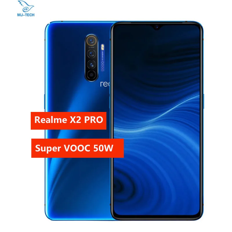 Оригинальный realme X2 Pro 6 Гб 64 5 &quotFHD + 90 Гц Snapdragon 855 плюс Octa Core 64MP супер VOOC 50 Вт Dolby 4000