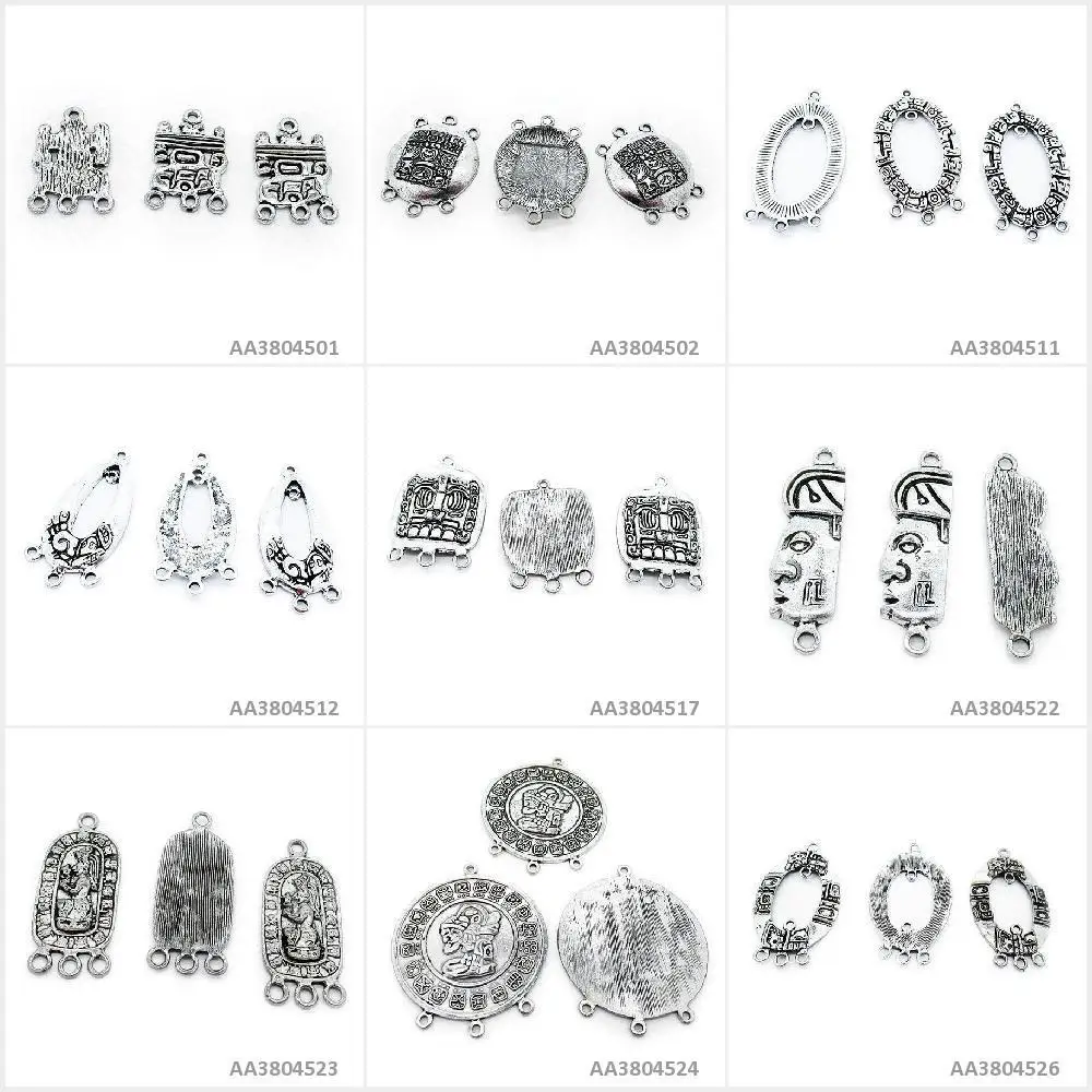 Античные серебряные подвески для ювелирных изделий Maya 3 нити коннектор с