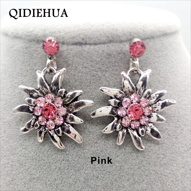 Женские серьги подвески из сплава цинка QIDIEHUA античного серебра ювелирные